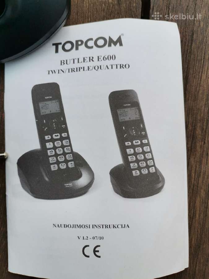 Belaidis telefonas Topcom Butler E600 nenaudotas - nuotraukos Nr. 3