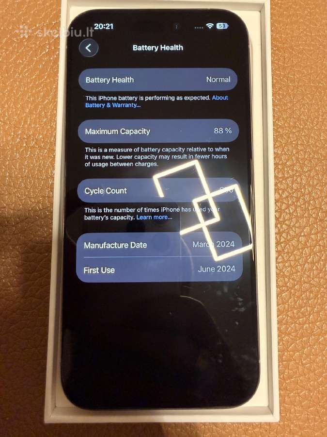 iPhone 15 pro Natural titanium 128gb - nuotraukos Nr. 4