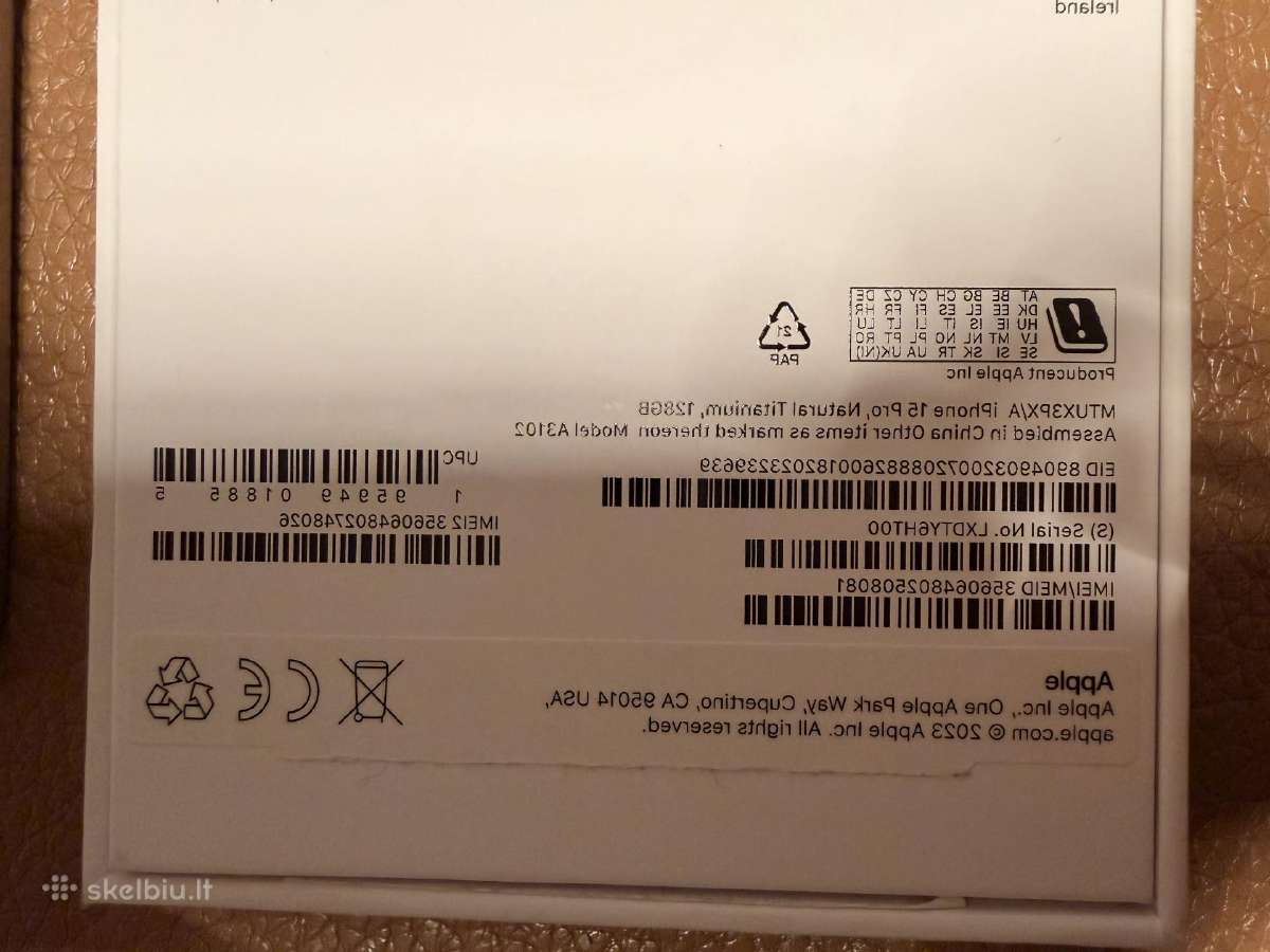 iPhone 15 pro Natural titanium 128gb - nuotraukos Nr. 6