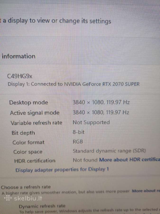 Samsung 49" Qled 144hz - nuotraukos Nr. 8