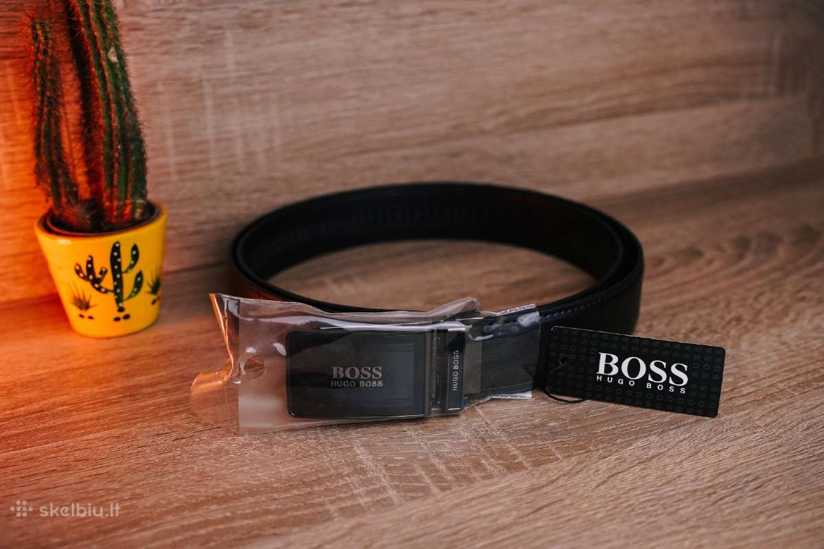 Hugo Boss vyriškas odinis automatinis diržas - nuotraukos Nr. 2