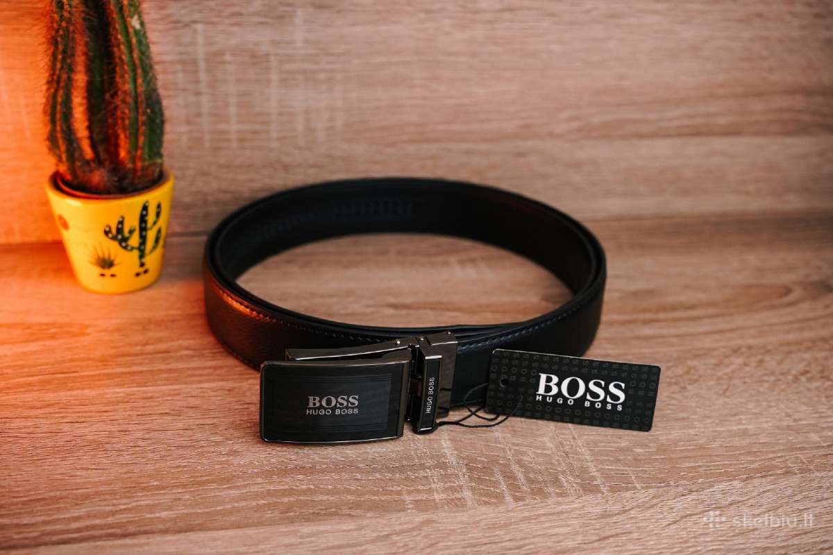 Hugo Boss vyriškas odinis automatinis diržas - nuotraukos Nr. 4