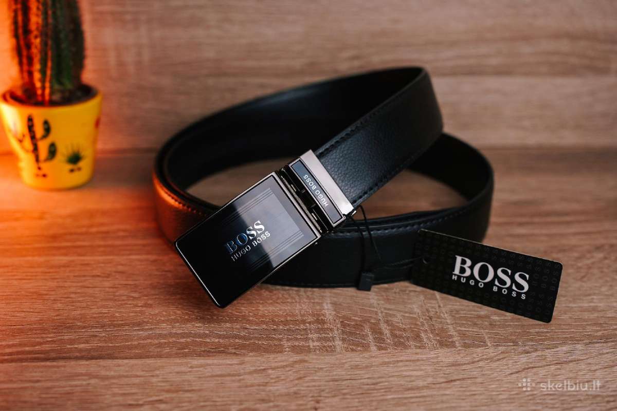Hugo Boss vyriškas odinis automatinis diržas - nuotraukos Nr. 6