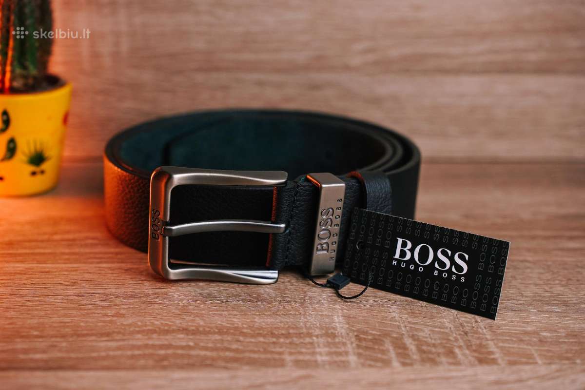 Hugo Boss vyriškas odinis diržas - nuotraukos Nr. 2