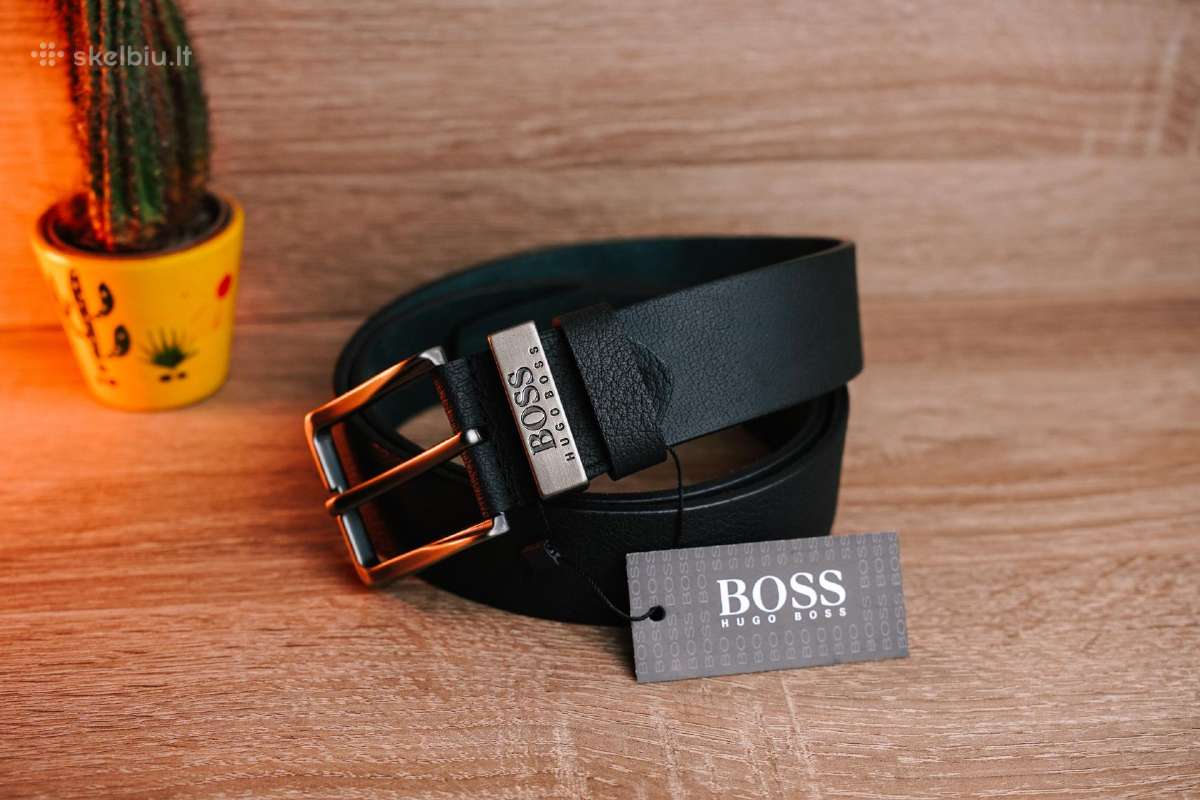 Hugo Boss vyriškas odinis diržas - nuotraukos Nr. 5