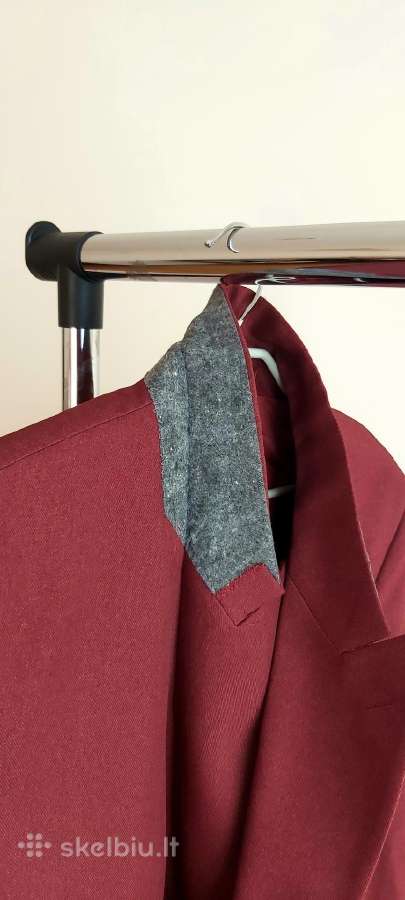Vyriškas bordo dvieilis švarkas, 48 dydis – 30 € - nuotraukos Nr. 3
