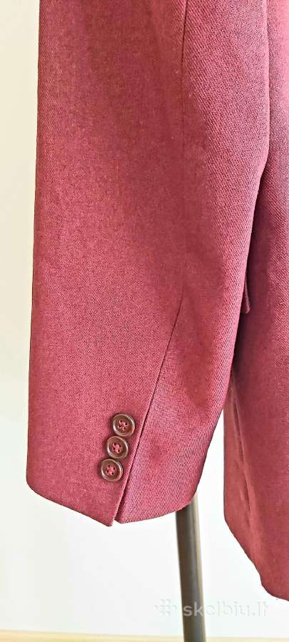 Vyriškas bordo dvieilis švarkas, 48 dydis – 30 € - nuotraukos Nr. 4
