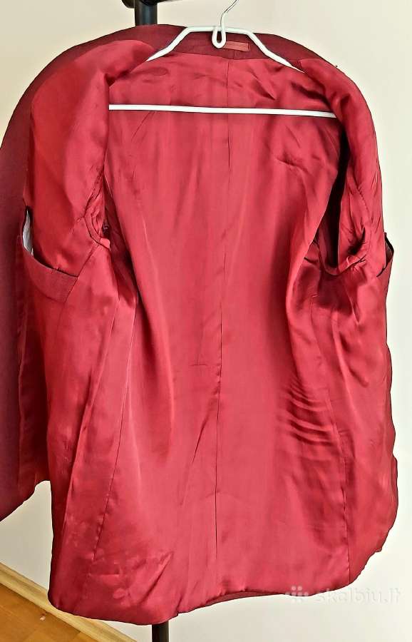 Vyriškas bordo dvieilis švarkas, 48 dydis – 30 € - nuotraukos Nr. 5