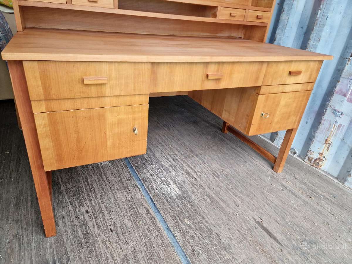 Vintažinis mid century rašomojo stalas - nuotraukos Nr. 7