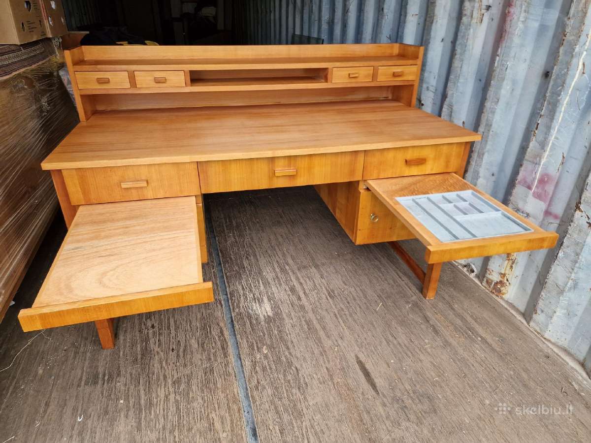 Vintažinis mid century rašomojo stalas - nuotraukos Nr. 8