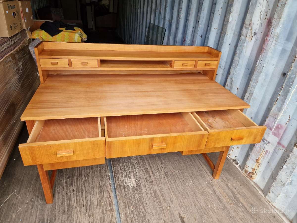 Vintažinis mid century rašomojo stalas - nuotraukos Nr. 9