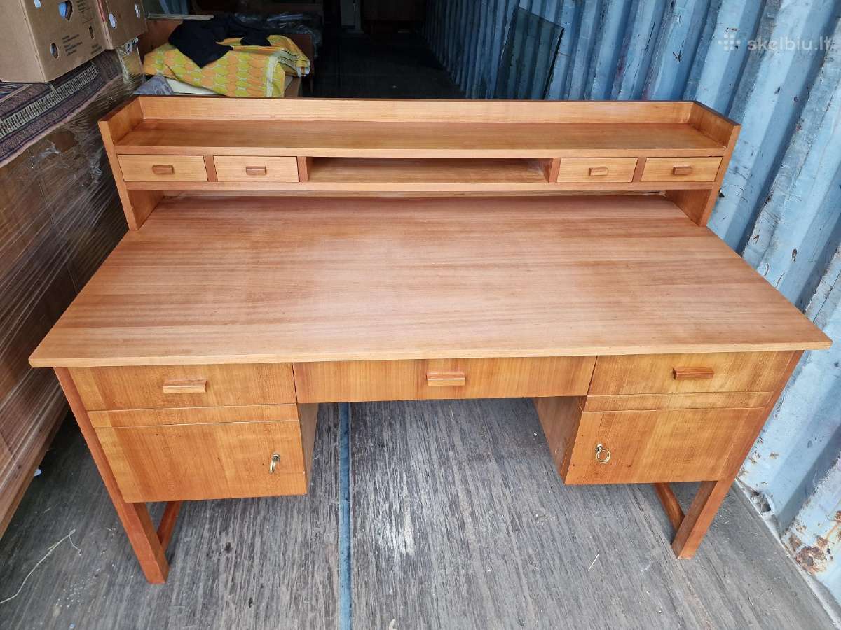 Vintažinis mid century rašomojo stalas - nuotraukos Nr. 21