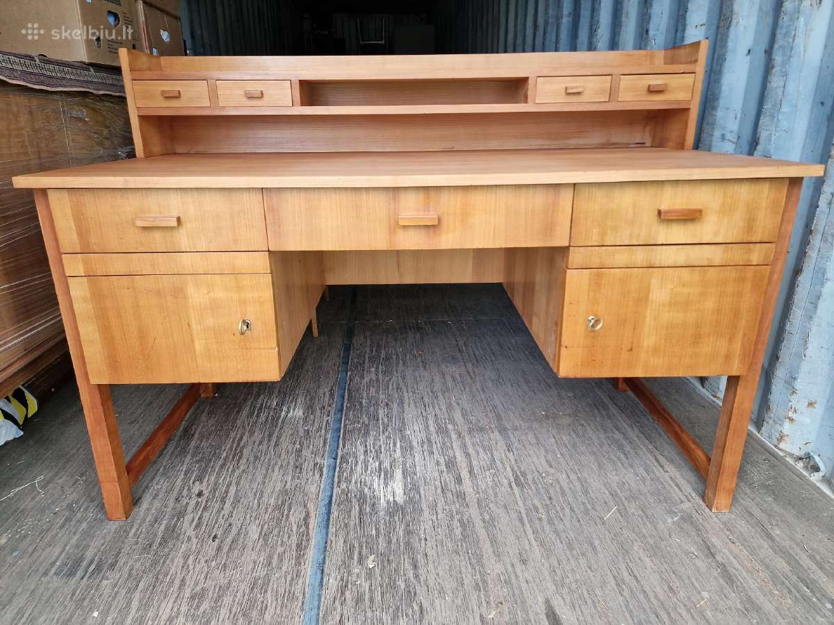 Vintažinis mid century rašomojo stalas - nuotraukos Nr. 22
