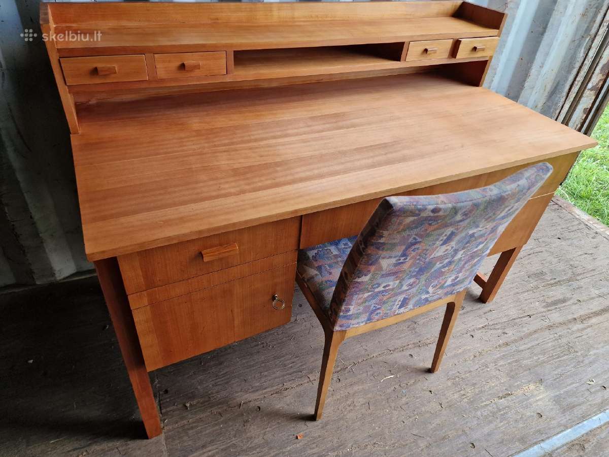 Vintažinis mid century rašomojo stalas - nuotraukos Nr. 23