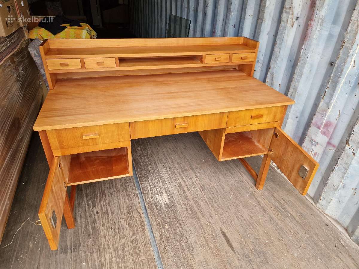 Vintažinis mid century rašomojo stalas - nuotraukos Nr. 24