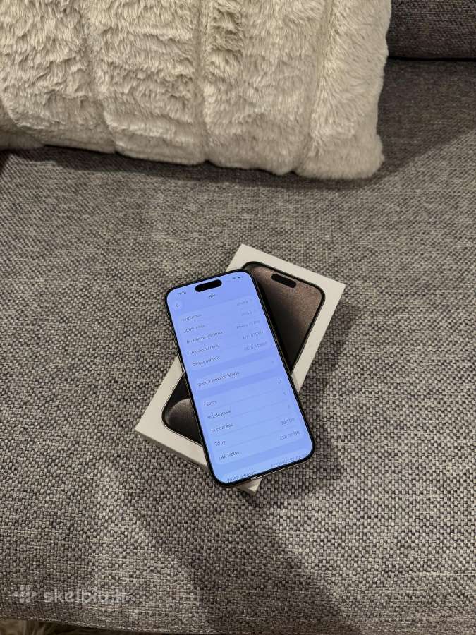 iPhone 15 pro 256gb 88% - nuotraukos Nr. 3