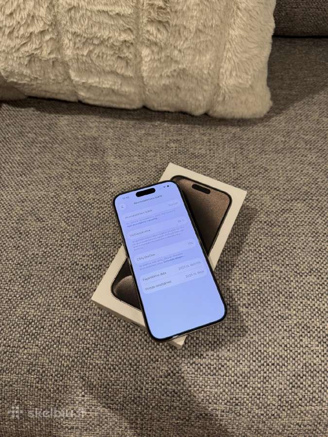iPhone 15 pro 256gb 88% - nuotraukos Nr. 4