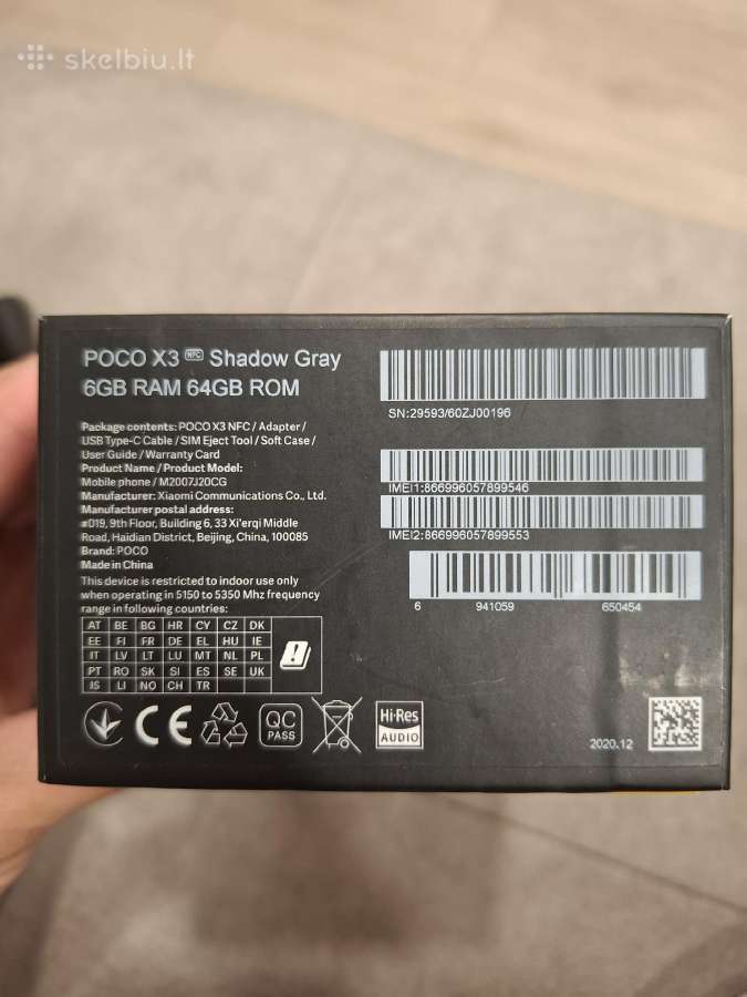 Poco X3 Nfc 6gb/64gb (Shadow Gray) su dėžute - nuotraukos Nr. 2