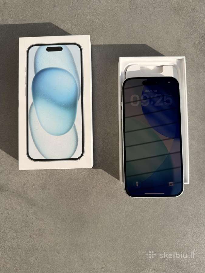 iPhone 15 blue 128gb 86% baterija - nuotraukos Nr. 2