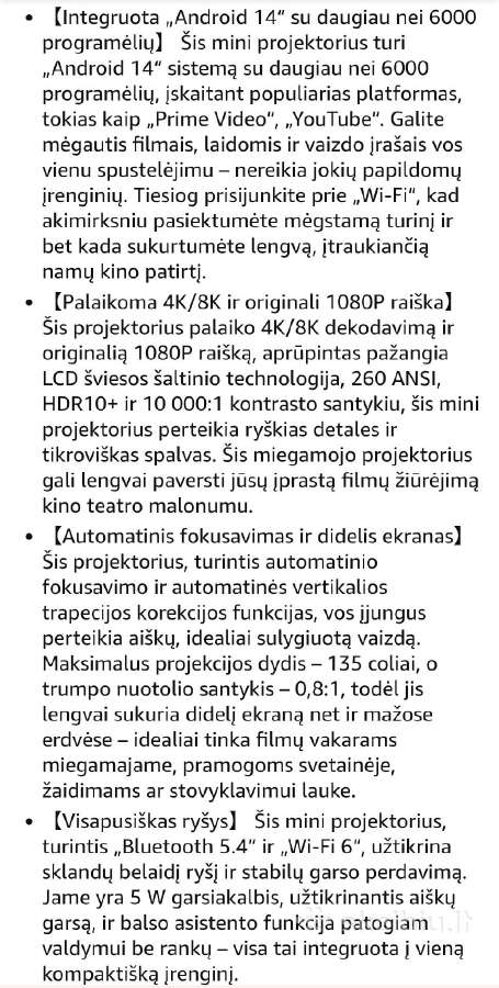 Mini projektorius maccubic hy 310 - nuotraukos Nr. 4