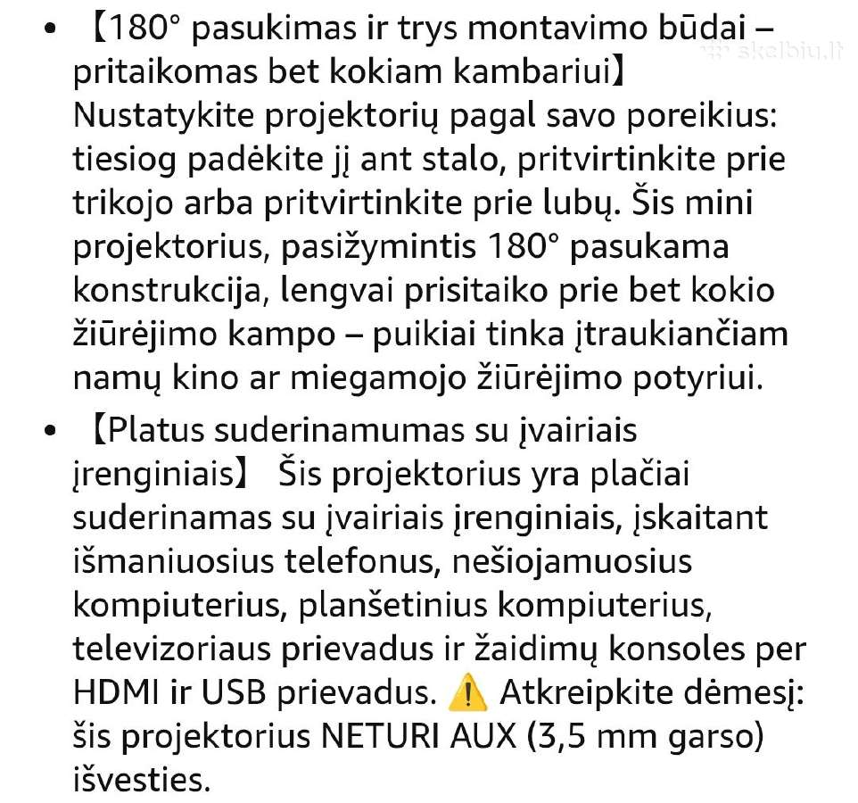 Mini projektorius maccubic hy 310 - nuotraukos Nr. 5