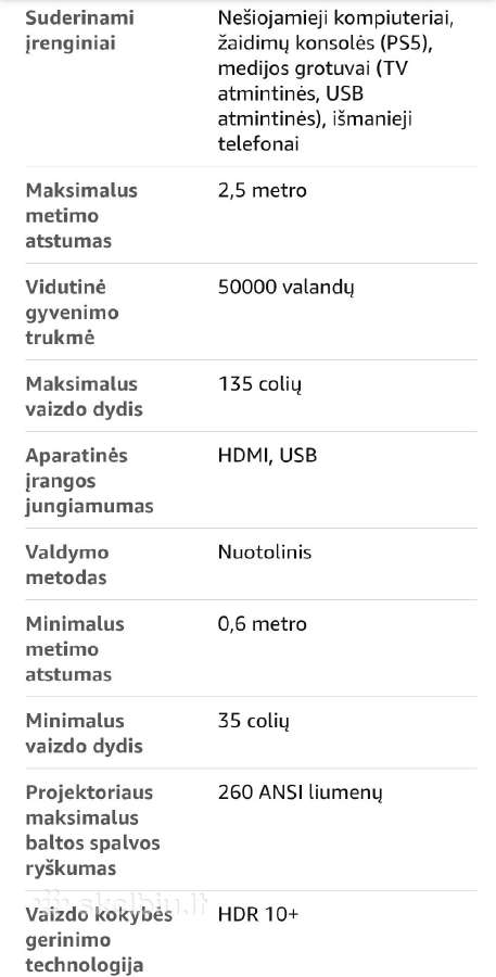 Mini projektorius maccubic hy 310 - nuotraukos Nr. 7