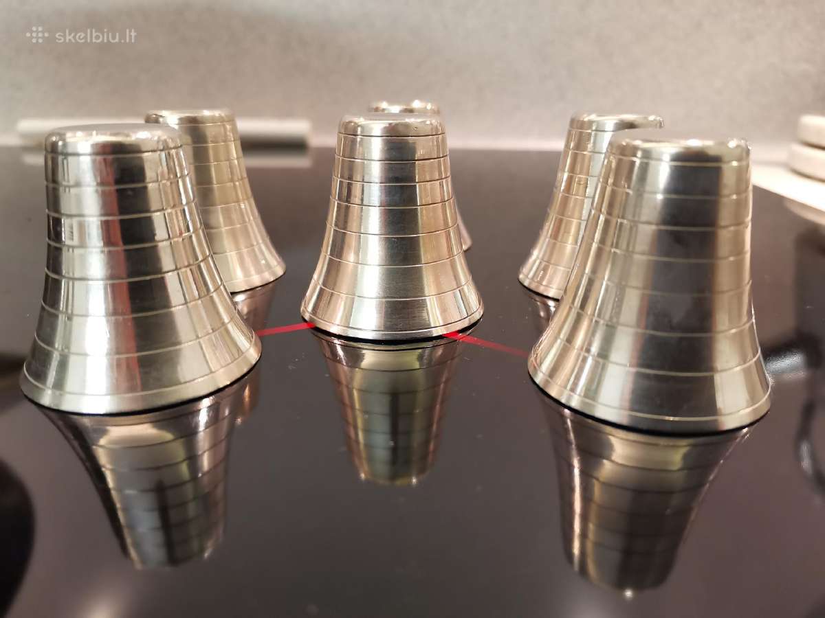 Sidabro spalvos metalinės taurelės 6 vnt. - nuotraukos Nr. 3