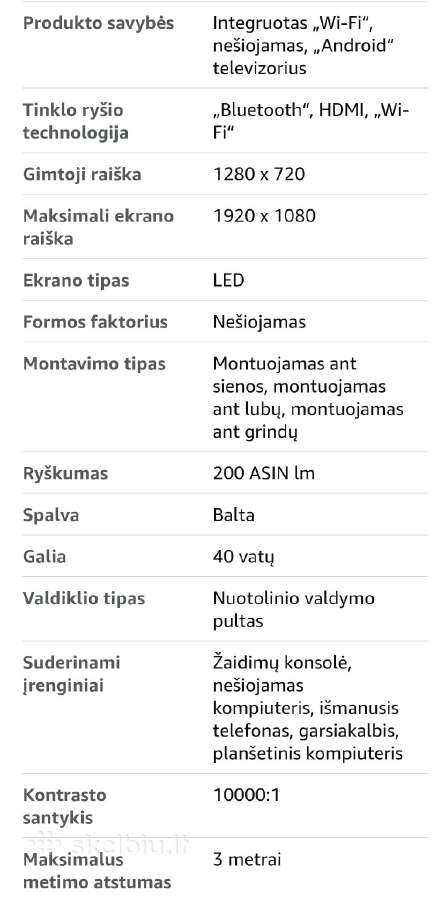 Mini projektorius Yoton Y4 - nuotraukos Nr. 6