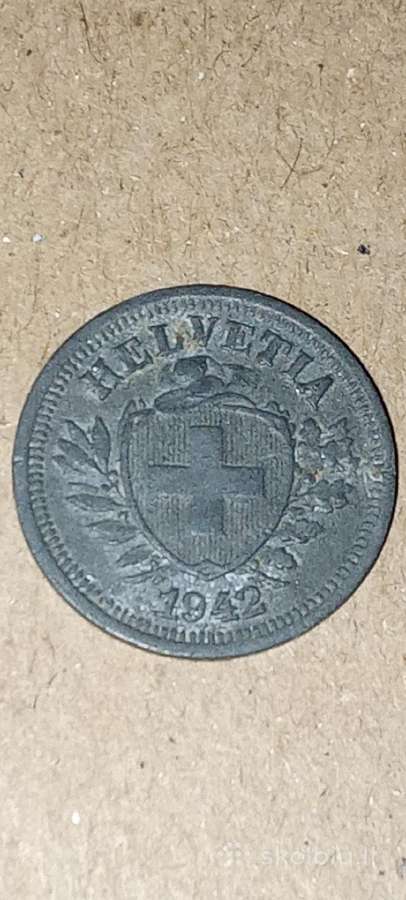 Šveicarija 1 rapenas 1942 - nuotraukos Nr. 2