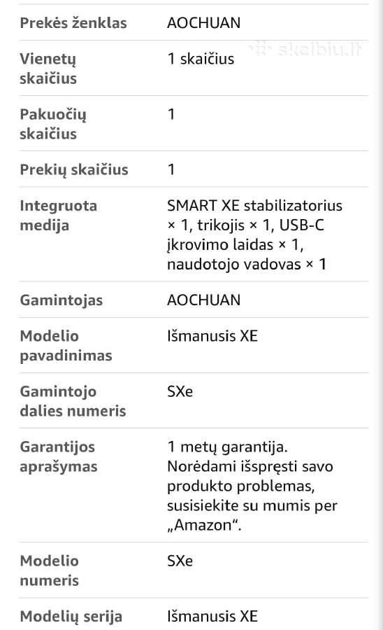 Aochuan smart xe telefono stabilizatorius - nuotraukos Nr. 7