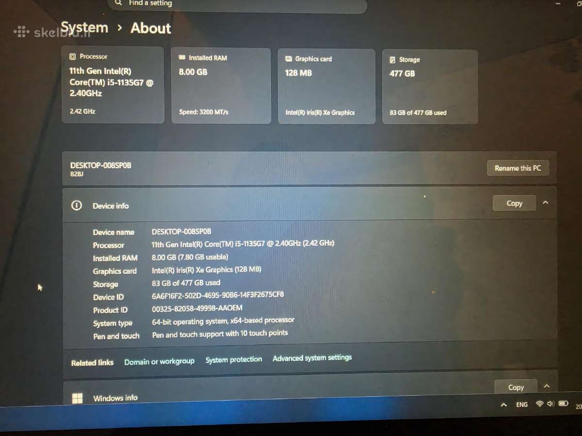 Lenovo Yoga 7 15itl5 i5 8 GB RAM 512 GB SSD - nuotraukos Nr. 2