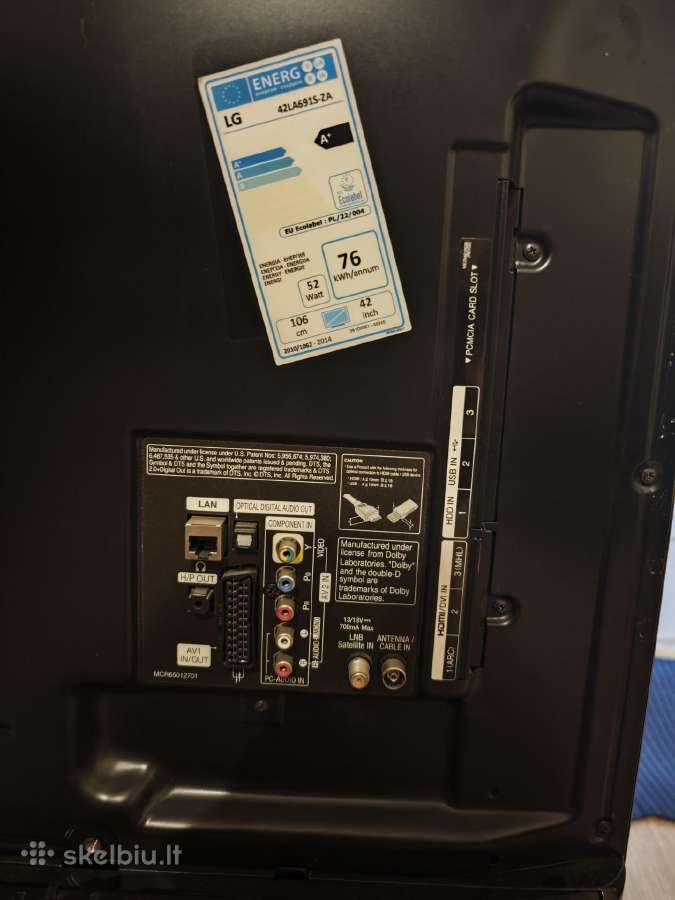 Televizorius 42" LG 42la691s Cinema 3D - nuotraukos Nr. 5