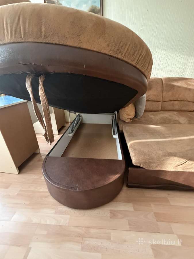Isskleidziama kampine sofa-lova + staliukas - nuotraukos Nr. 4