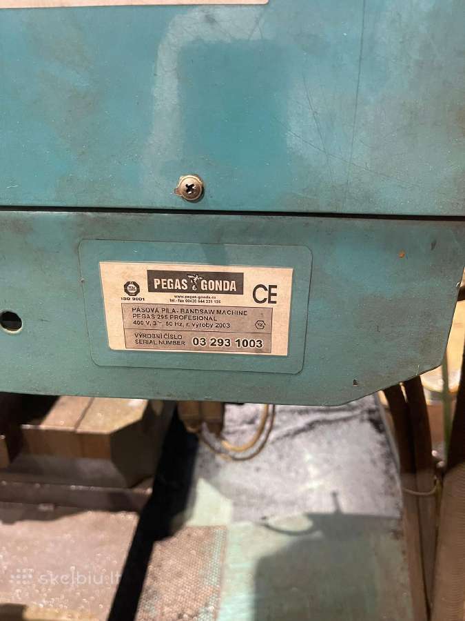 Metalo juostinės pjovimo staklės Pegas 295 + rolg - nuotraukos Nr. 5