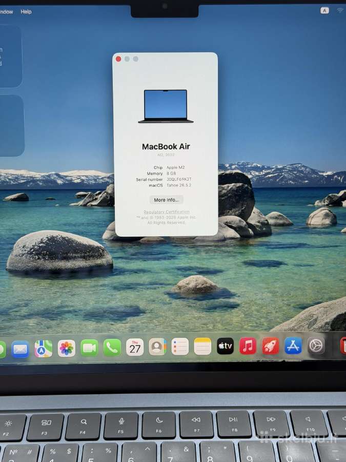 Apple MacBook Air M2 geros būklės - nuotraukos Nr. 12