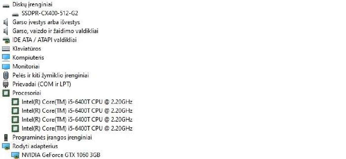 Žaidimų kompiuteris su i5/SSD/16gb/1060 - nuotraukos Nr. 4