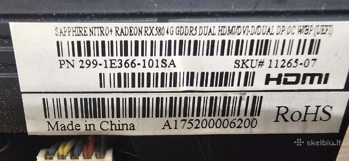 Sapphire Nitro+ Radeon Rx 580 4gb Gddr5 - nuotraukos Nr. 3
