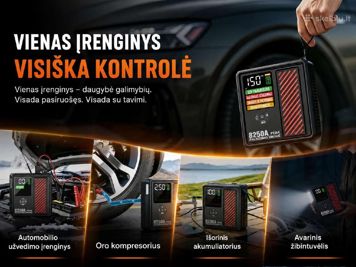Automobilio užvedėjas – paleidėjas – busteris - nuotraukos Nr. 3