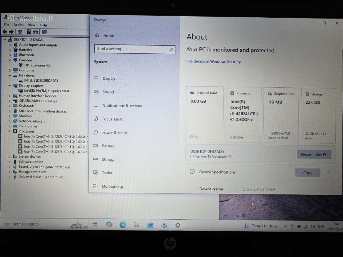 Hp Pavilion 15 - nuotraukos Nr. 4