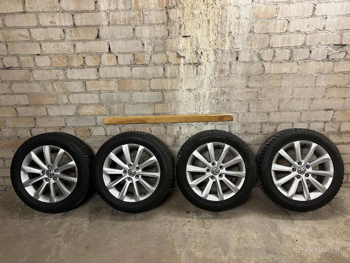 VW R17 ratlankiai su žiem. padangomis 215/55/r17 - nuotraukos Nr. 5