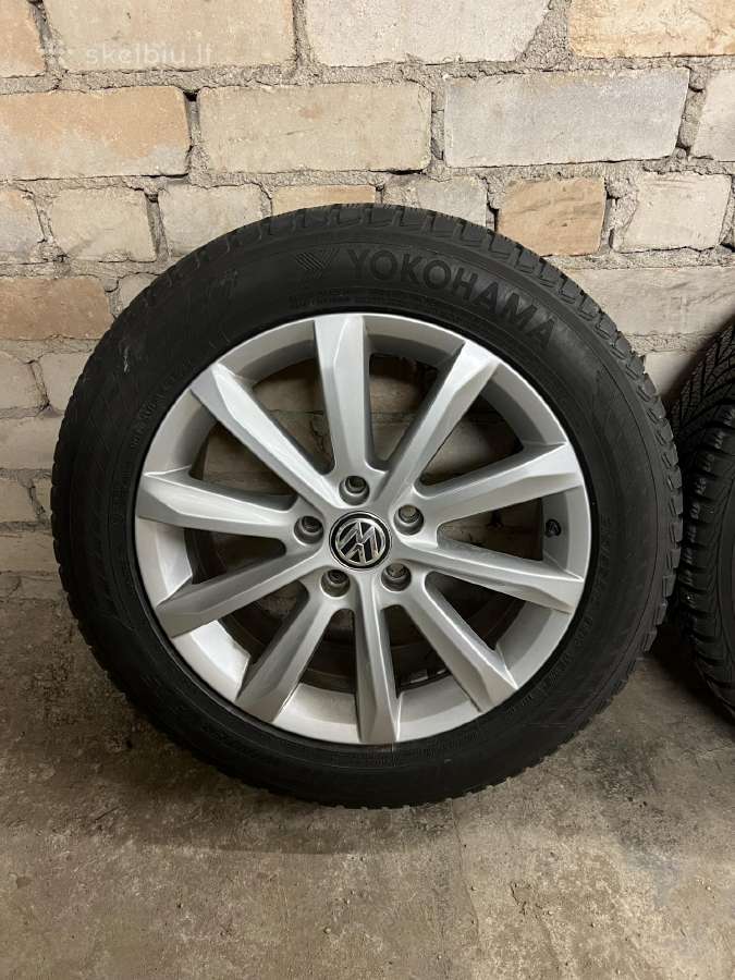 VW R17 ratlankiai su žiem. padangomis 215/55/r17 - nuotraukos Nr. 2