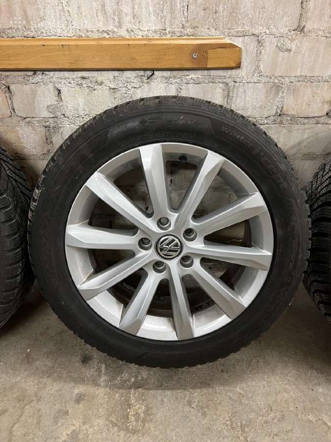 VW R17 ratlankiai su žiem. padangomis 215/55/r17 - nuotraukos Nr. 3