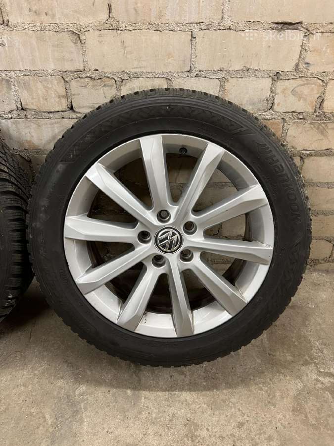 VW R17 ratlankiai su žiem. padangomis 215/55/r17 - nuotraukos Nr. 4
