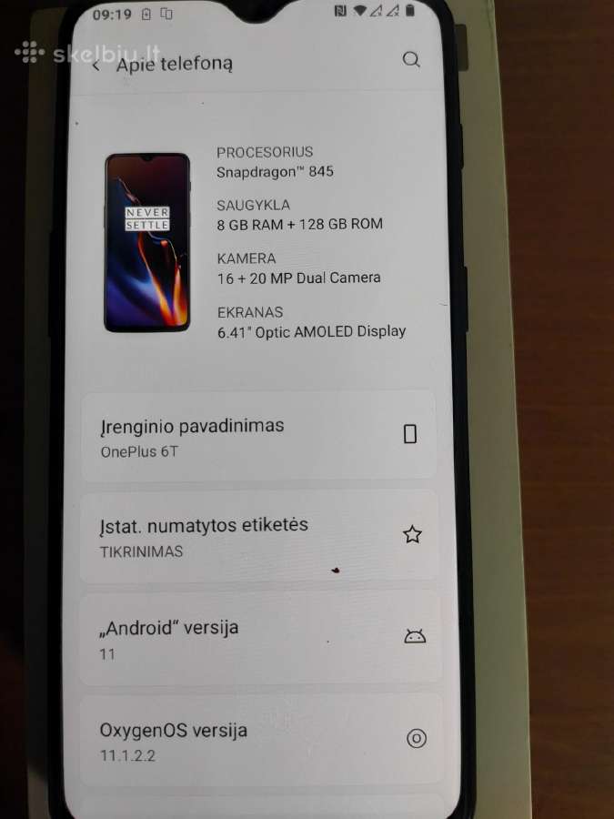 Oneplus 6t - nuotraukos Nr. 2