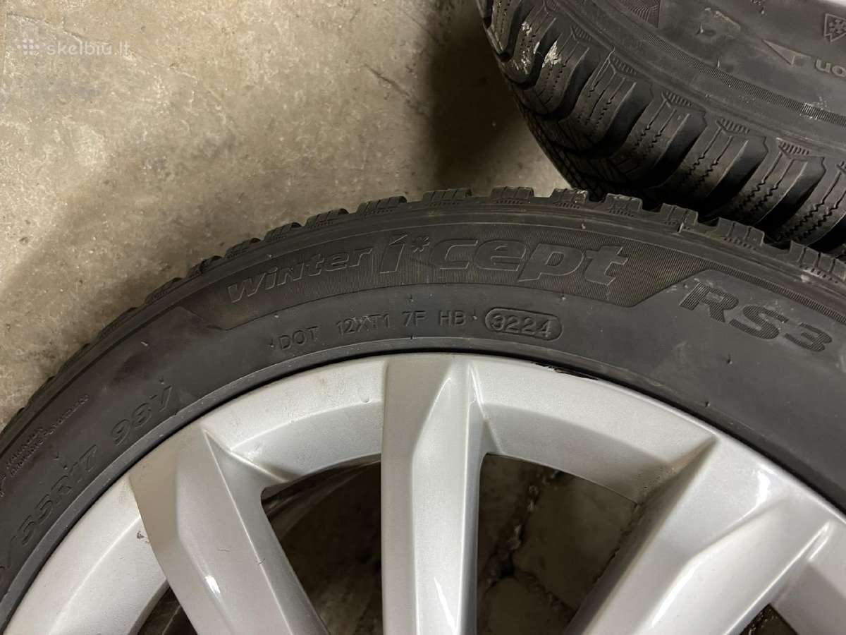 VW R17 ratlankiai su žiem. padangomis 215/55/r17 - nuotraukos Nr. 13