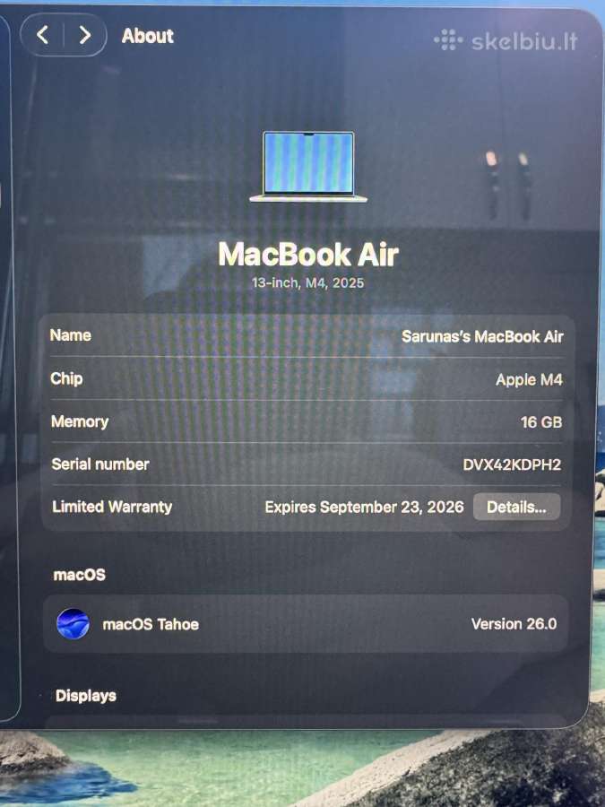 MacBook Air M4 16/512 - nuotraukos Nr. 3