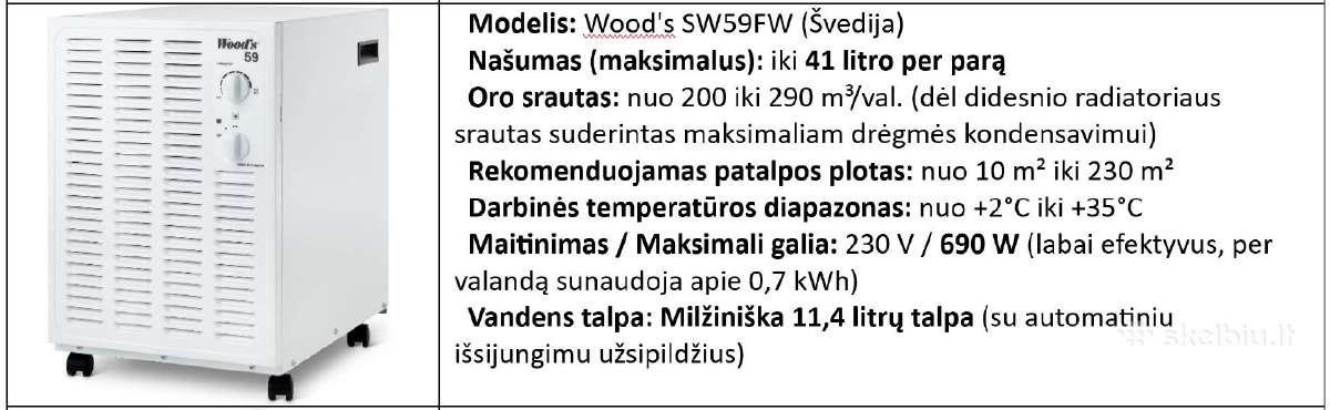 Drėgmės surinkėjo oro sausintuvo Nuoma Vilniuje - nuotraukos Nr. 4