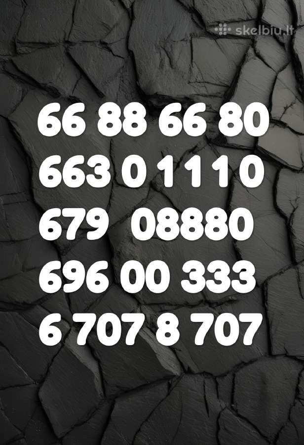 Gražūs VIP numeriai po 90€, 01110,08880,7777,09990 - nuotraukos Nr. 4