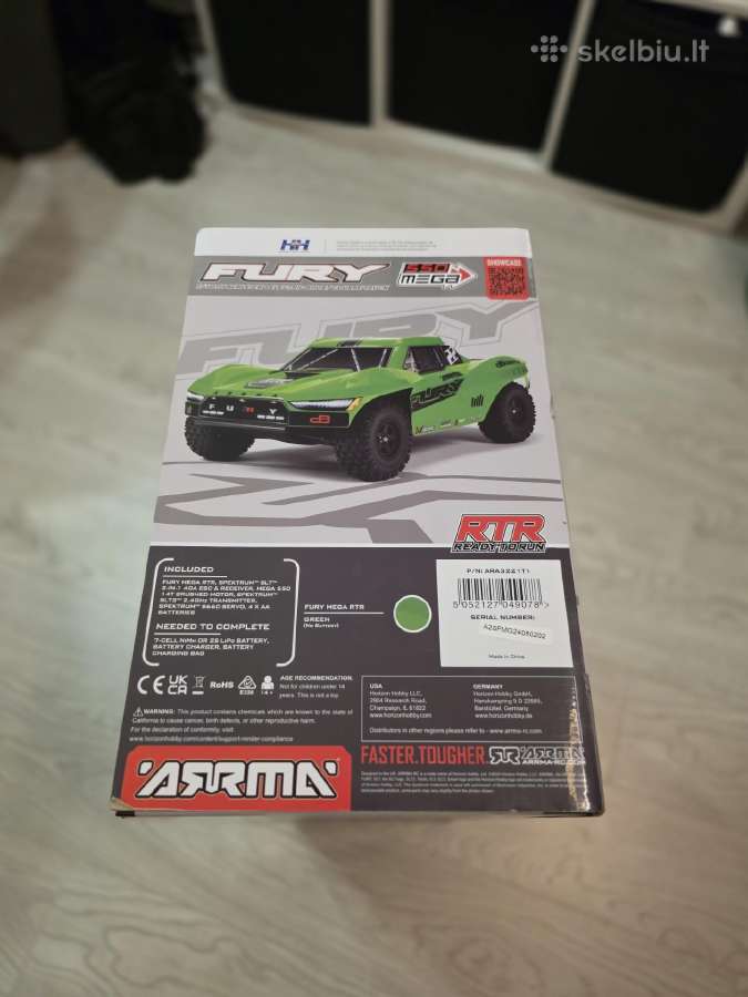 Arrma 1/10 Fury 2wd Rtr Brushed Short Corse Truck - nuotraukos Nr. 3