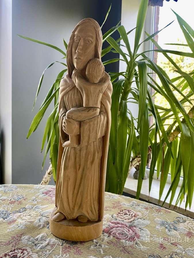 Medinė Lietuviška Mergelės Marijos skulptūra - nuotraukos Nr. 2